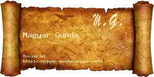 Magyar Gunda névjegykártya